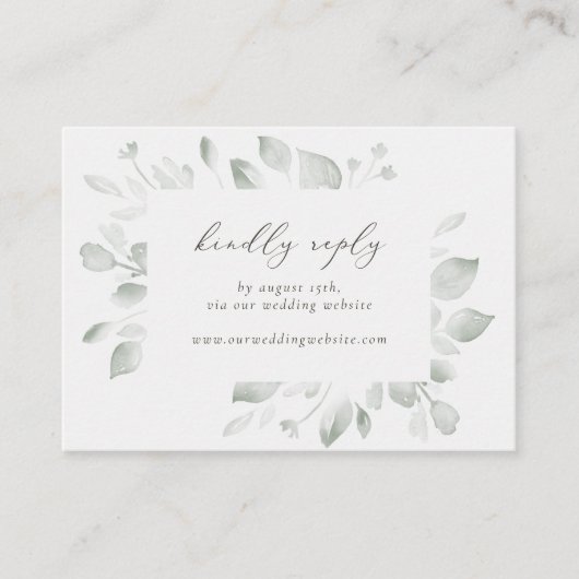 Dreamy Foliage RSVP door website insert Informatiekaartje (Voorkant)