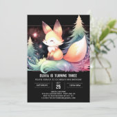 Dreamy Fun Fox Verjaardag digitaal Kaart (Staand voorkant)