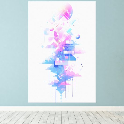 Dreamy Geometric Skyscape Canvas Afdruk (Insitu (Houten vloer))