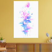 Dreamy Geometric Skyscape Canvas Afdruk (Insitu (Woonkamer))