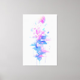 Dreamy Geometric Skyscape Canvas Afdruk