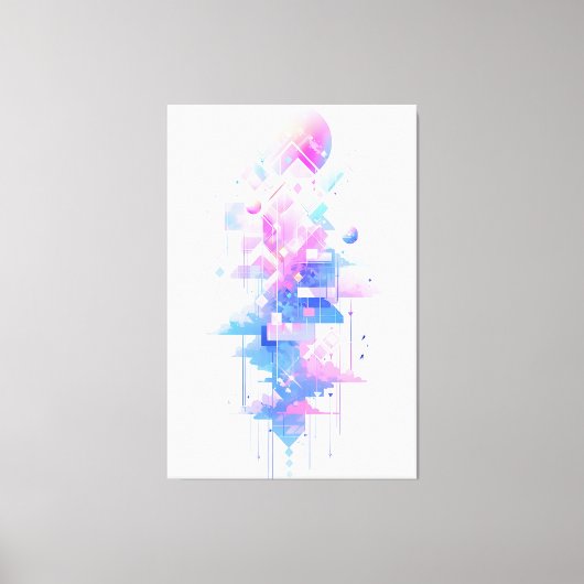 Dreamy Geometric Skyscape Canvas Afdruk (Voorkant)
