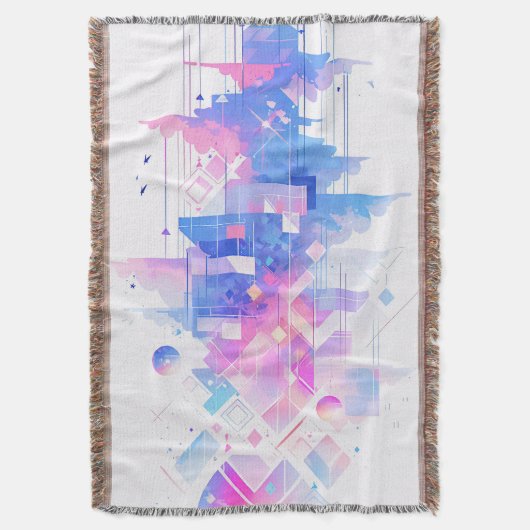 Dreamy Geometric Skyscape Deken (Voorkant Verticaal)