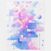 Dreamy Geometric Skyscape Fleece Deken (Voorkant)