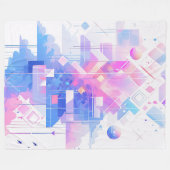 Dreamy Geometric Skyscape Fleece Deken (Voorkant (Horizontaal))