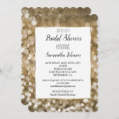 Dreamy Gold Bokeh Vrijgezellenfeest Kaart (Voorkant / Achterkant)