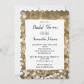 Dreamy Gold Bokeh Vrijgezellenfeest Kaart (Voorkant)