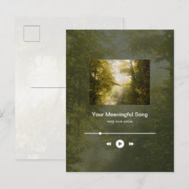 Dreamy golden park art photo Music Player Briefkaart