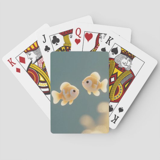 Dreamy Goldfish Duo Pokerkaarten (Achterkant)