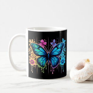 Dreamy Gradient Wings: Een vlinder in pastel Koffiemok