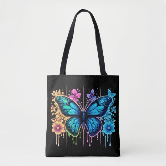 Dreamy Gradient Wings: Een vlinder in pastel Tote Bag (Voorkant)