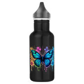 Dreamy Gradient Wings: Een vlinder in pastel Waterfles (Links)