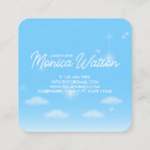 Dreamy Heart Cloud Sky Vierkante Visitekaartje (Achterkant)