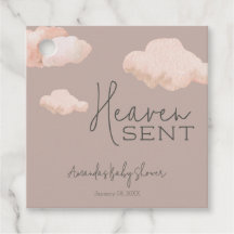 Dreamy Heaven Sent Sky Theme Beige Baby shower