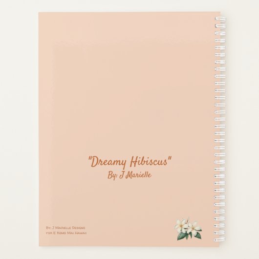 Dreamy Hibiscus Planner (Achterkant)
