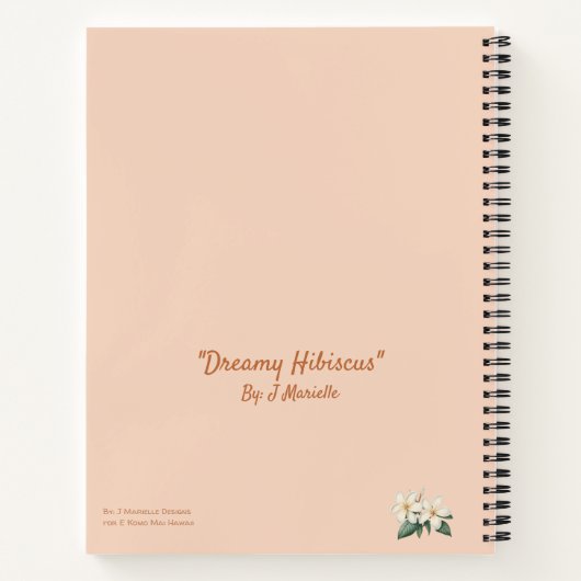 Dreamy Hibiscus Planner Notitieboek (Achterkant)