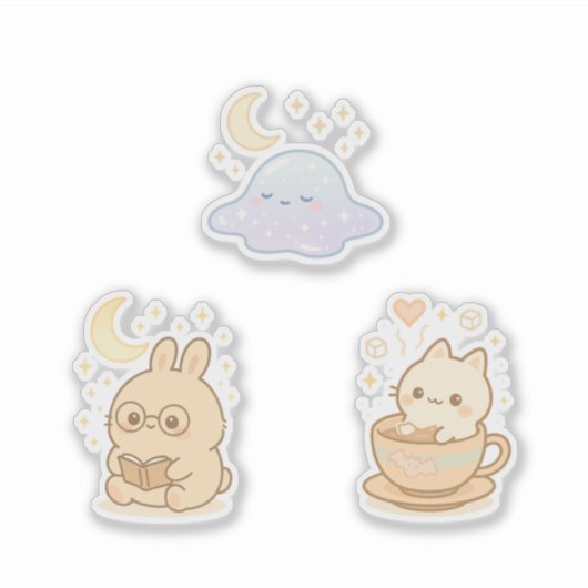 Dreamy Kawaii Sticker (Voorkant)