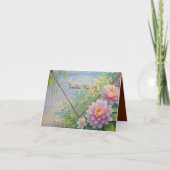 Dreamy Lakeside Garden Trouwtafel nummer Bedankkaart (Voorkant)