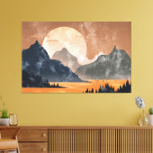 Dreamy Landscape Sunset Canvas Afdruk (Insitu (Woonkamer))