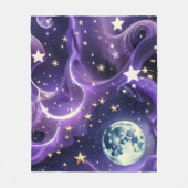 Dreamy Lavender Celestial Moon Blanket – Luxury Se Fleece Deken (Voorkant)