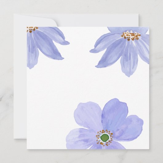 Dreamy Lilac Flower Wedding Save The Date (Achterkant)