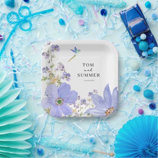 Dreamy Lilac Wedding Papieren Bordje (Feest)