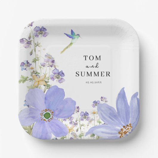 Dreamy Lilac Wedding Papieren Bordje (Voorkant)