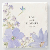 Dreamy Lilac Wedding Stenen Onderzetter (Voorkant)