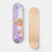 Dreamy little bear, bubbles, and stars- yoga mat persoonlijk skateboard (Voorkant)