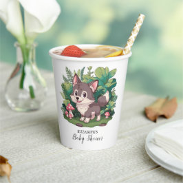 Dreamy Little Wolf Baby shower Papieren Bekers