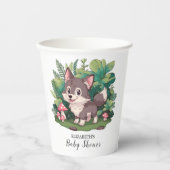 Dreamy Little Wolf Baby shower Papieren Bekers (Voorkant)
