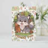Dreamy Little Wolf Bedankkaart (Staand voorkant)