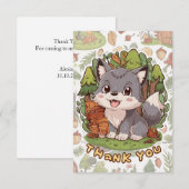 Dreamy Little Wolf Bedankkaart (Voorkant / Achterkant)