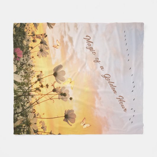 Dreamy Magic of a Golden Hour Fleece Deken (Voorkant (Horizontaal))