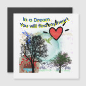 Dreamy Magnetic Greeting Card Magnetische Uitnodiging (Voorkant / Achterkant)