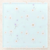 Dreamy Mint Meadow Glazen Onderzetter (Voorkant)