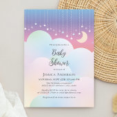 Dreamy Moon and Stars Genderneutraal Baby shower Kaart