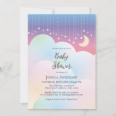 Dreamy Moon and Stars Genderneutraal Baby shower Kaart (Voorkant)