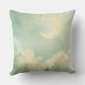 Dreamy Moon & Cloud Nursery Throw Pillow | Music Kussen (Achterkant)