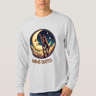 Dreamy Moon & Dog Climbing Ladder T-shirt