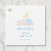 Dreamy Moon en Stars Cloud Nine Baby shower Bedankjes Labels (Voorkant)