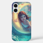 Dreamy Moon Girl iPhone Case Design | Cute Baby Mo (Achterkant)