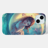 Dreamy Moon Girl iPhone Case Design | Cute Baby Mo (Achterkant (horizontaal))