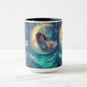 Dreamy Moon Girl Mug Design | Cute Baby Moon Art | Mok (Midden)