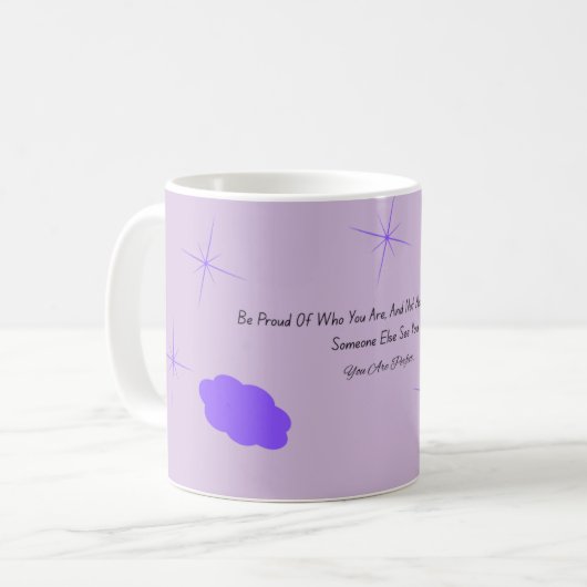 Dreamy Morning Mug ☁️"Sip Softly, Dream Loudly Koffiemok (Voorkant links)