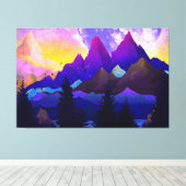 Dreamy Mountains Canvas Afdruk (Insitu (Houten vloer))