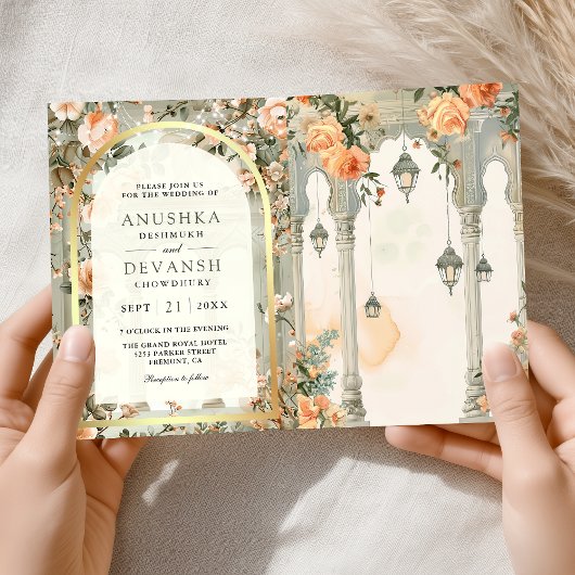 Dreamy Mughal Palace QR Code Indian Wedding