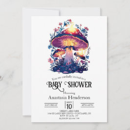  Dreamy Mushroom Baby shower Kaart