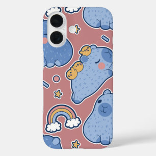 Dreamy Nap Squad Capybara iPhone 16 Hoesje
