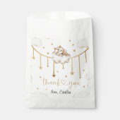 Dreamy Neutral Gold Owl Cloud Baby shower Bedankzakje (Voorkant)